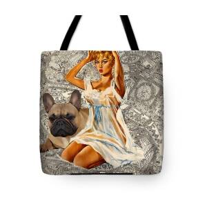 French Bulldog Art Tote in Several Sizes 